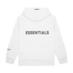 Fear Of God Essentials Full Zip Up Hoodie White