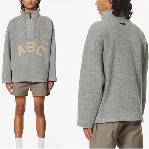 Fear Of God ABC Half Zip Sweatshirt Grey
