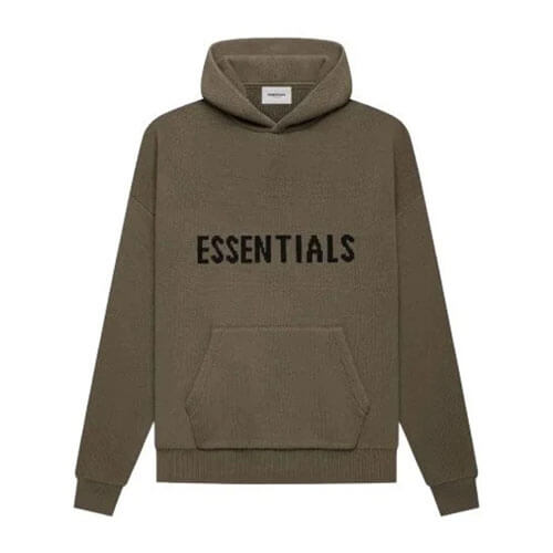 Fear Of God Essentials Knit Pullover Hoodie Harvest
